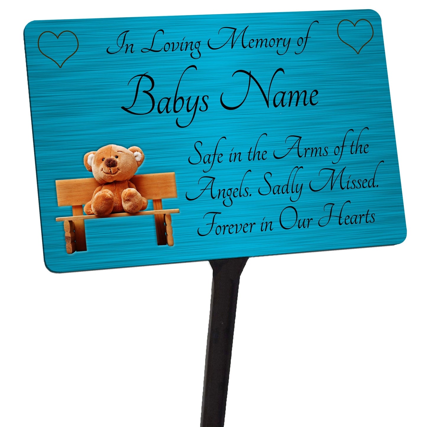 Personalised Baby - Child Memorial Plaque Boy or Girl. 4 Colours