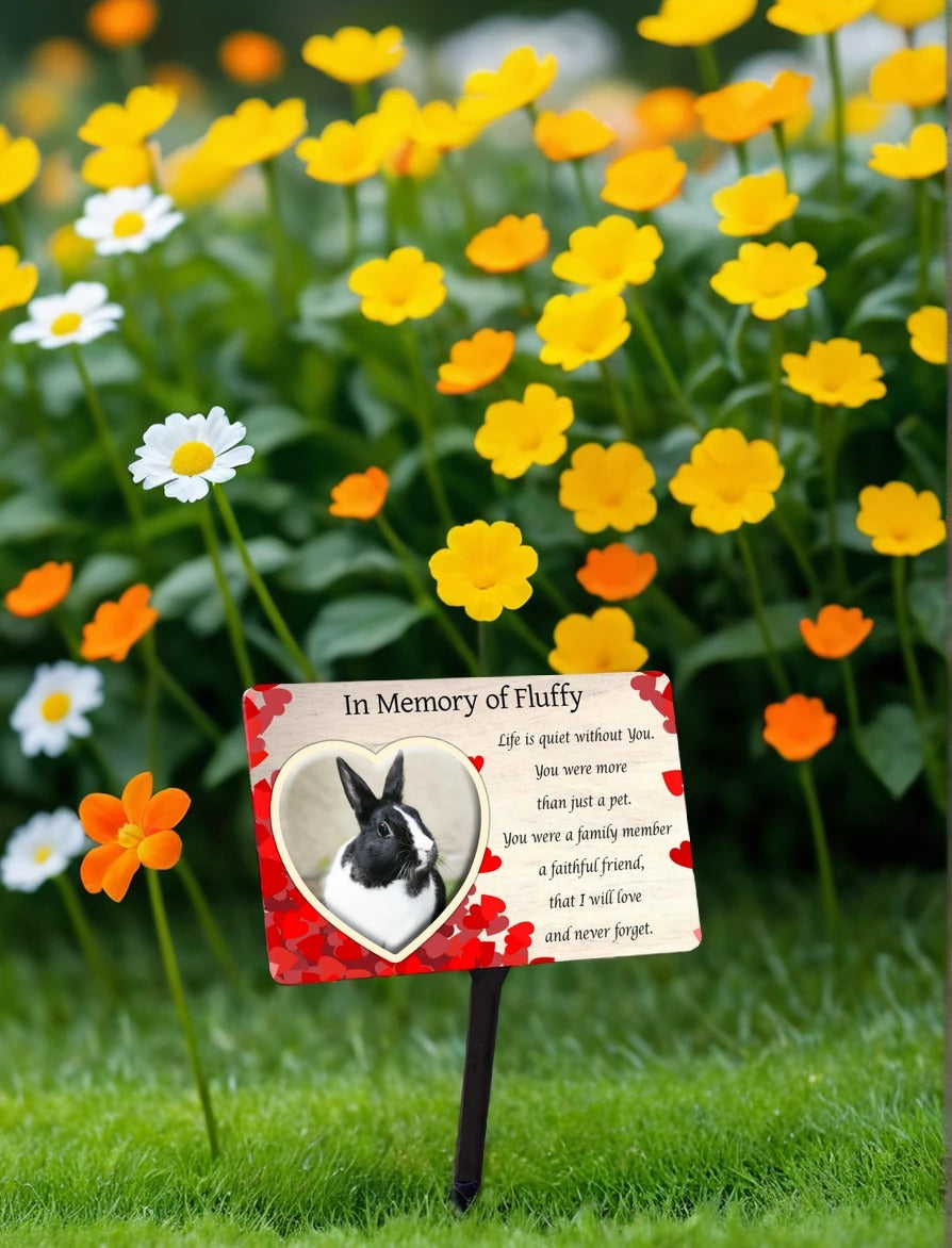 Your Photo Personalised Pet Memorial Plaque & Stake