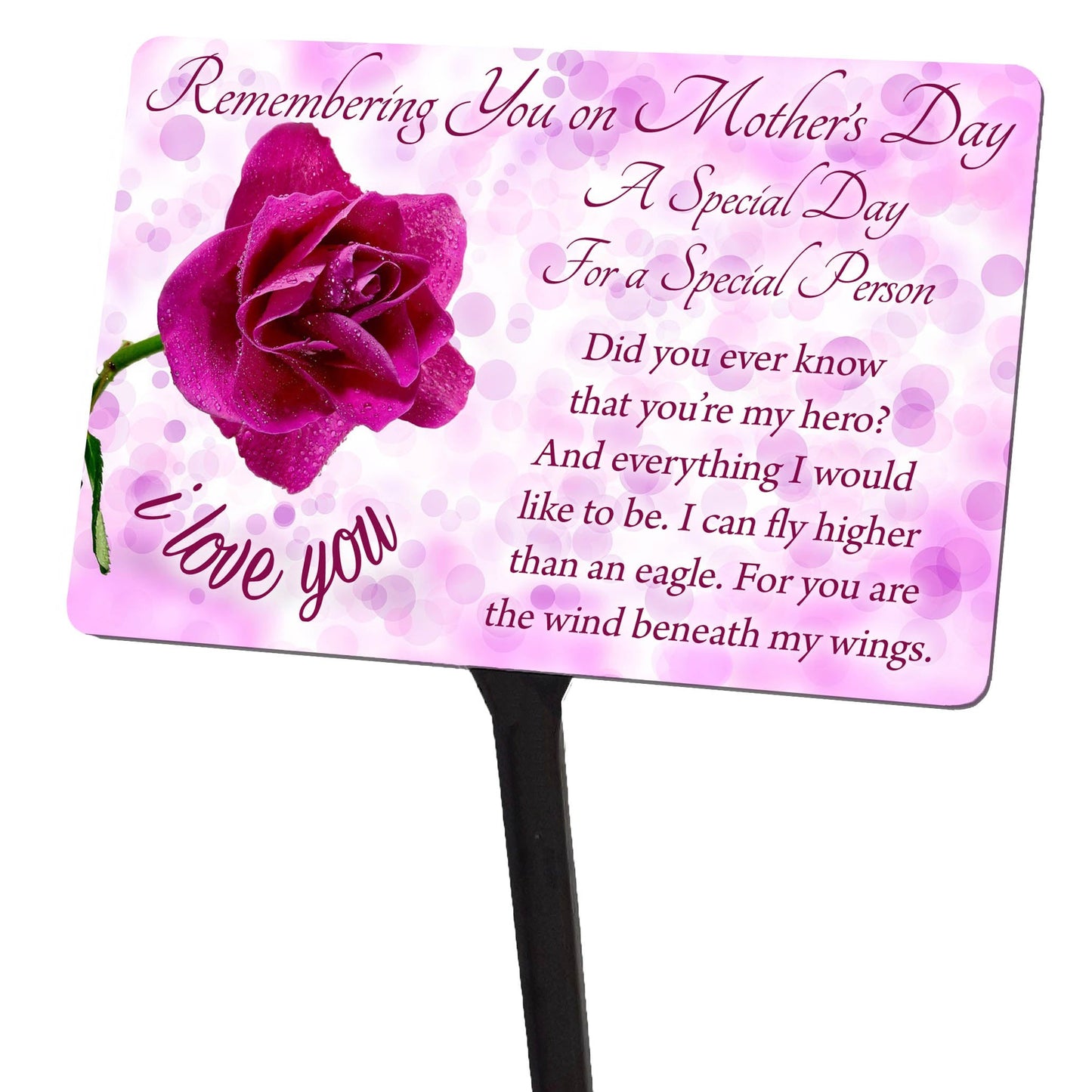 Mothers Day Memorial Plaque & Stake. Waterproof garden grave