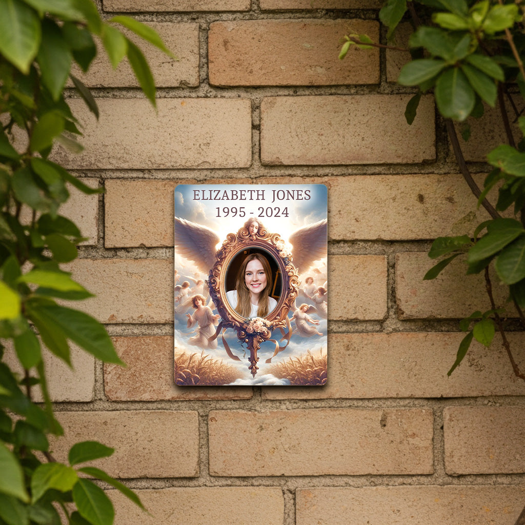 Your Photo on a Large Personalised Memorial Plaque. Waterproof, Oval