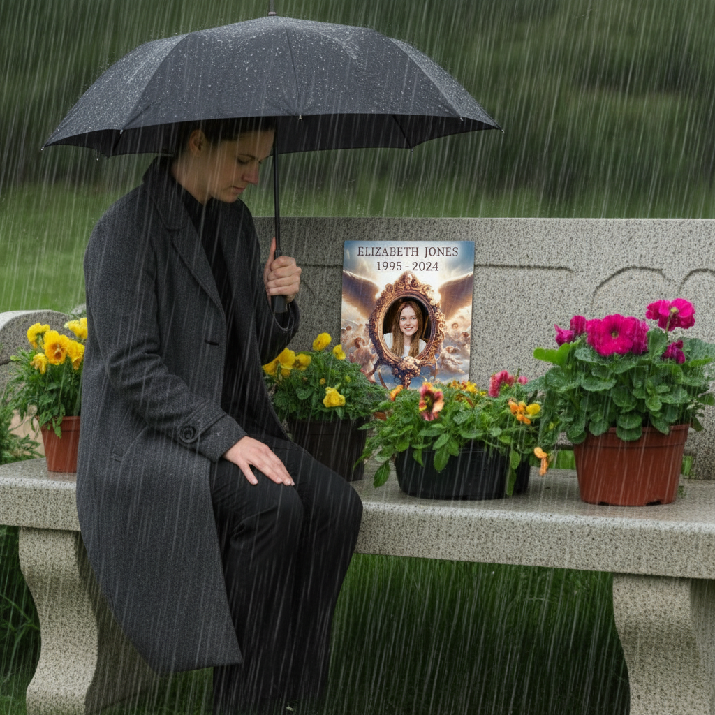 Your Photo on a Large Personalised Memorial Plaque. Waterproof, Oval