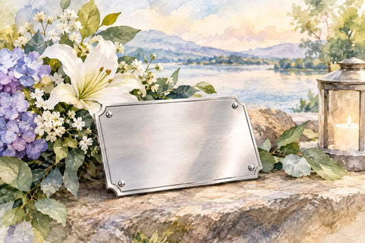 Silver Ready Made Memorial Plaques for Lasting Tribute