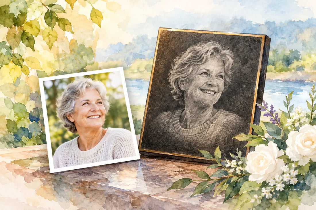 Enhanced Photos for a Lasting Memorial Plaque
