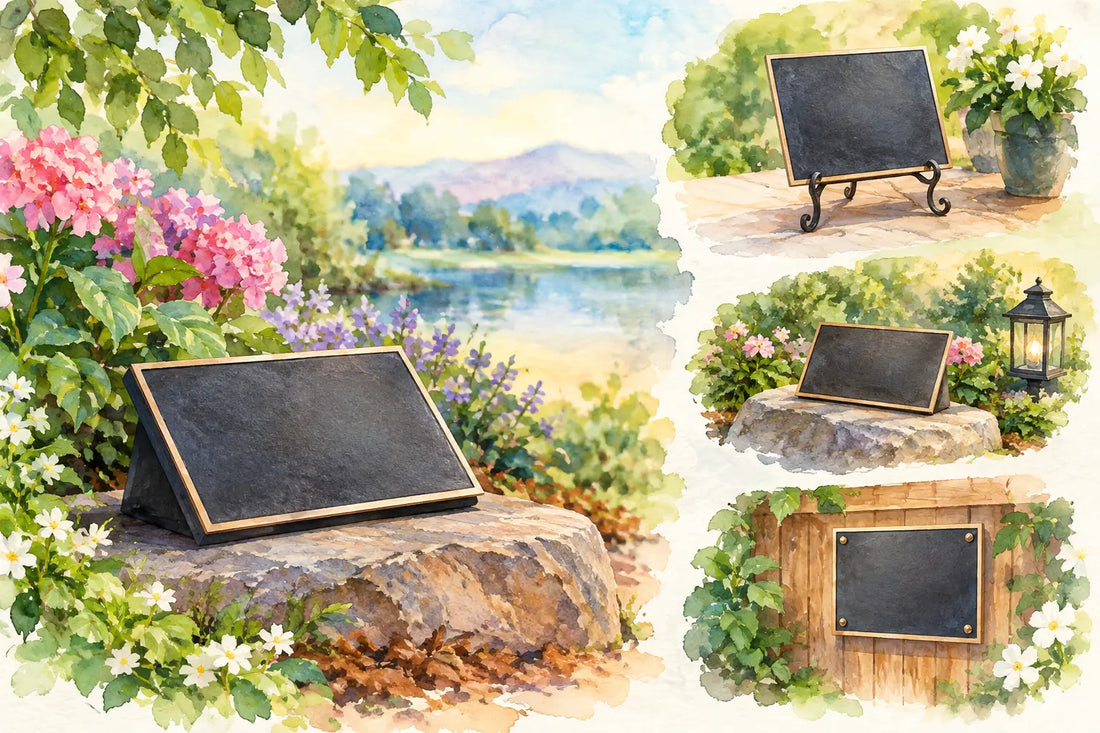 Stake Free Memorial Plaque Display Ideas