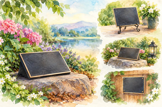 Stake Free Memorial Plaque Display Ideas
