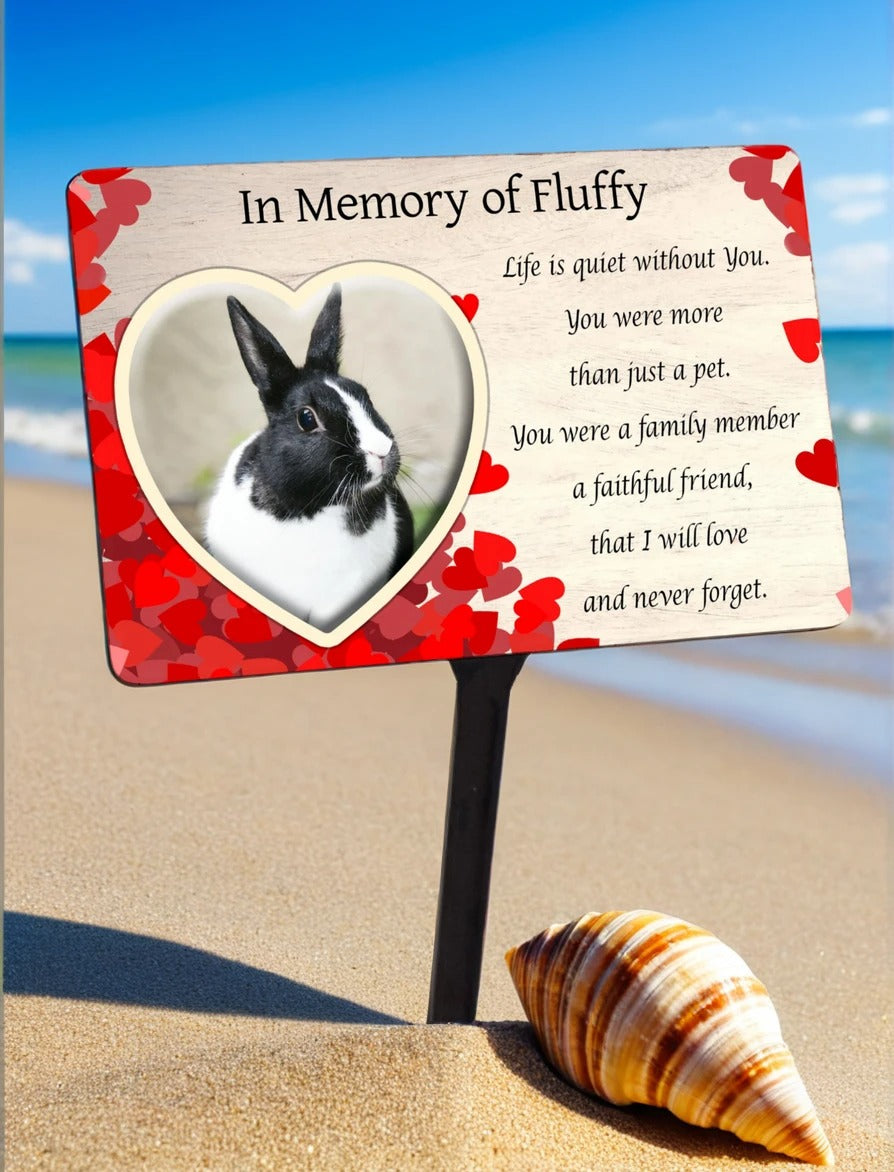 Your Photo Personalised Pet Memorial Plaque & Stake