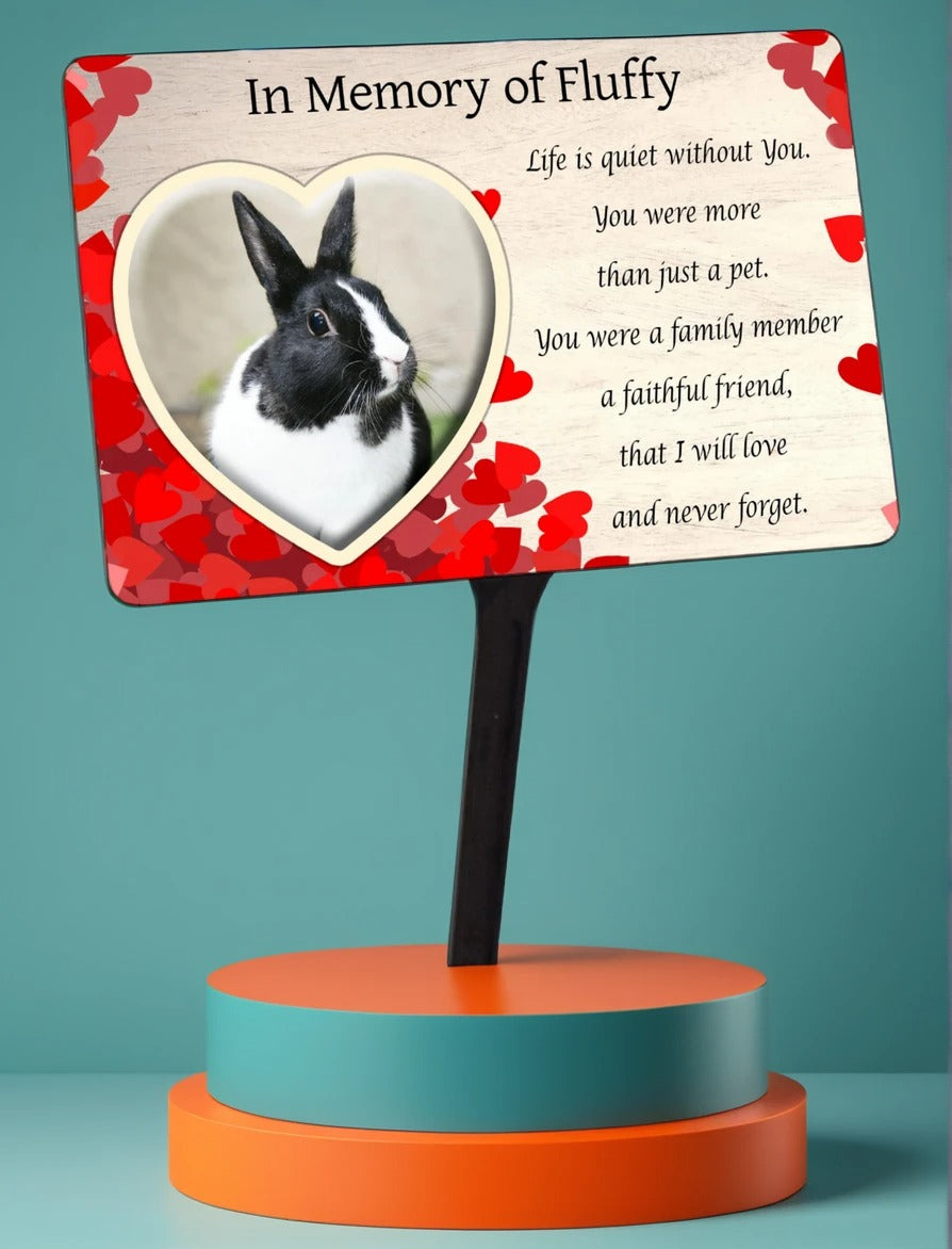 Your Photo Personalised Pet Memorial Plaque & Stake