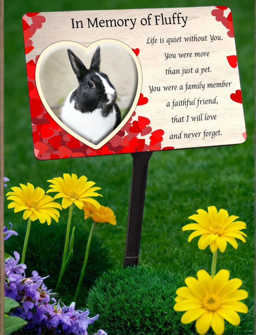Your Photo Personalised Pet Memorial Plaque & Stake