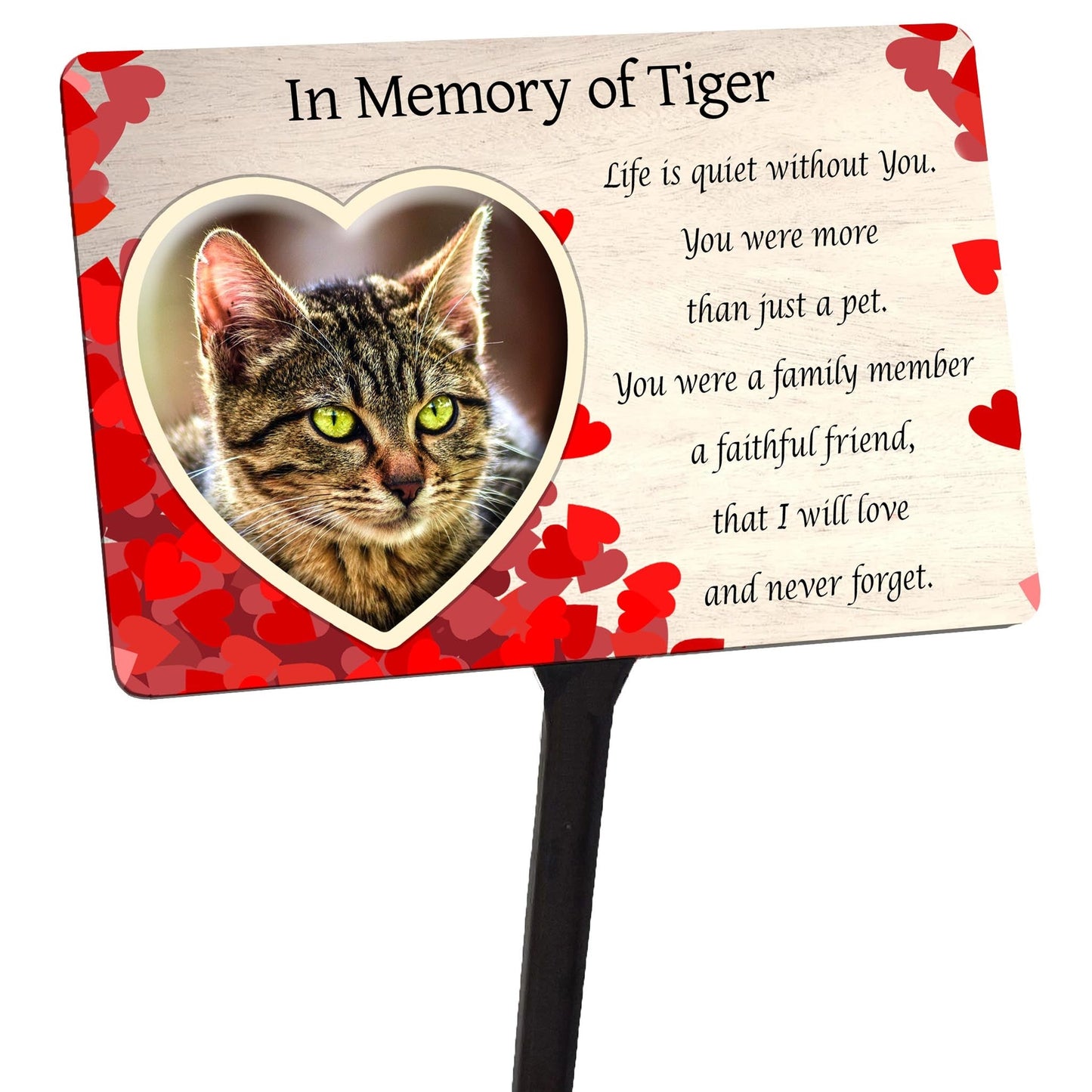 Your Photo Personalised Pet Memorial Plaque & Stake