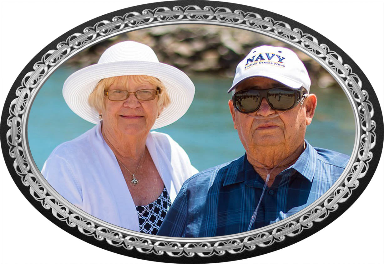 Silver Metal Memorial Photo Plaque for Headstone, Vase, Urn Waterproof UV Protection