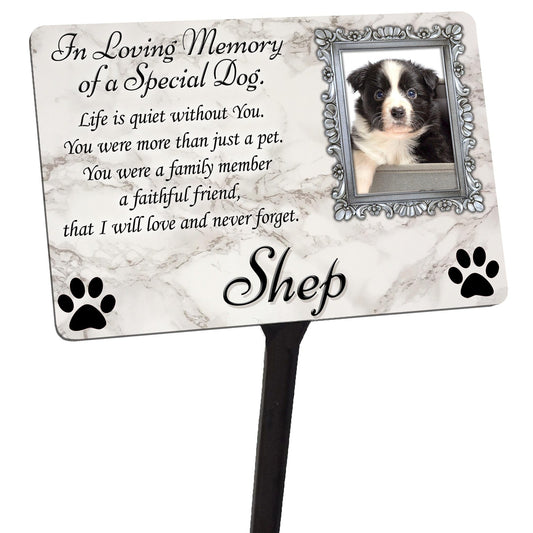 Your Photo Personalised Dog Puppy Memorial Plaque