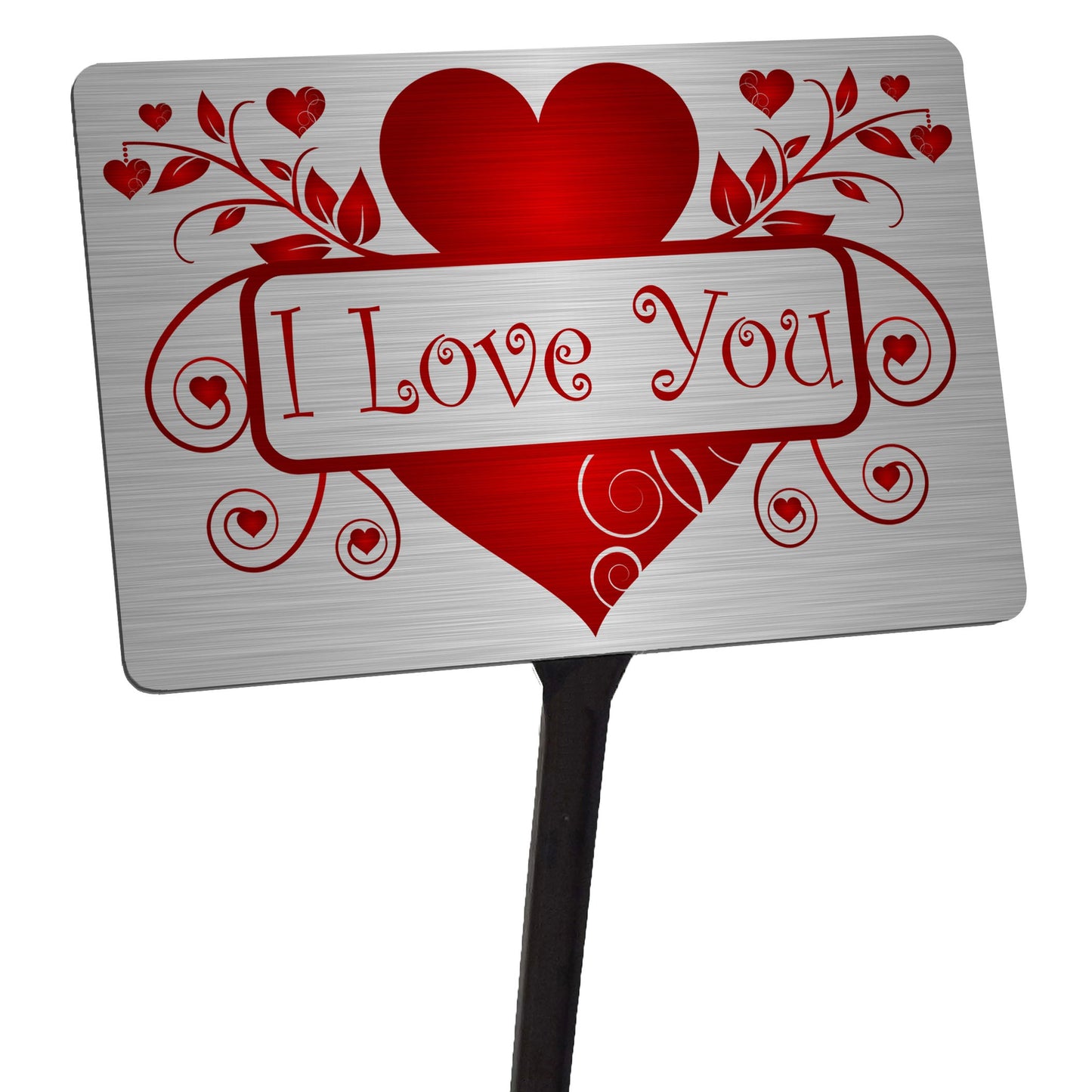 Valentines Day Memorial Plaque & Stake. I Love You. With UV Protection.